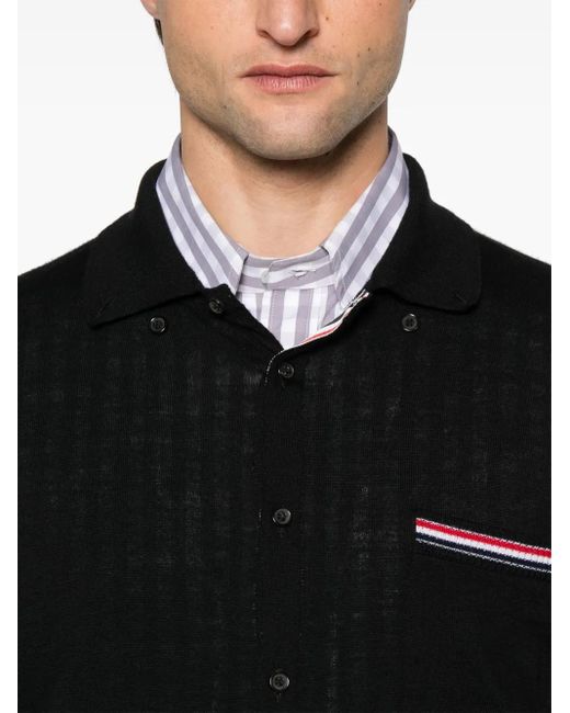 Cárdigan de 'Button Down' Thom Browne de hombre de color Black