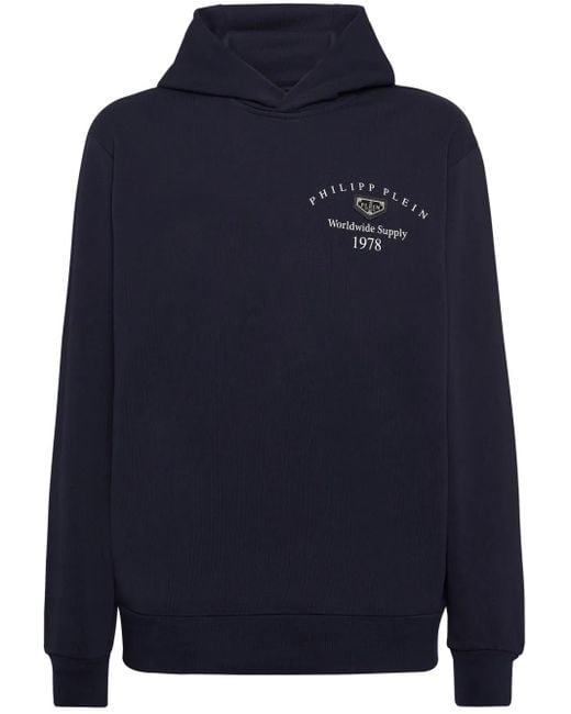 Philipp Plein Blue L'Homme Hoodie for men
