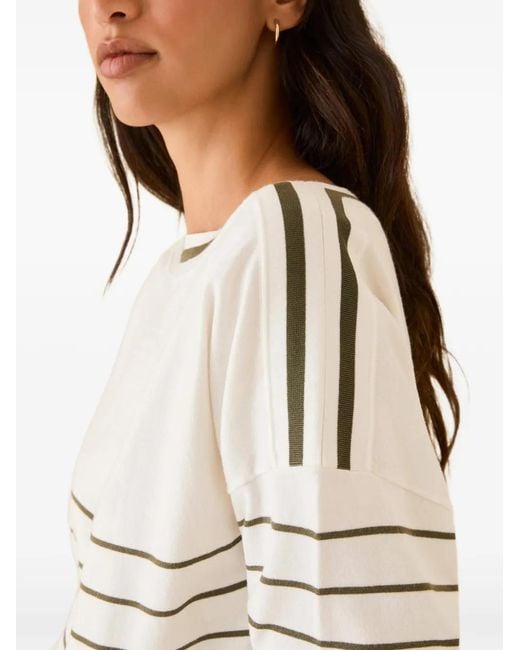 Pennyblack White Striped Boat-Neck Sweater