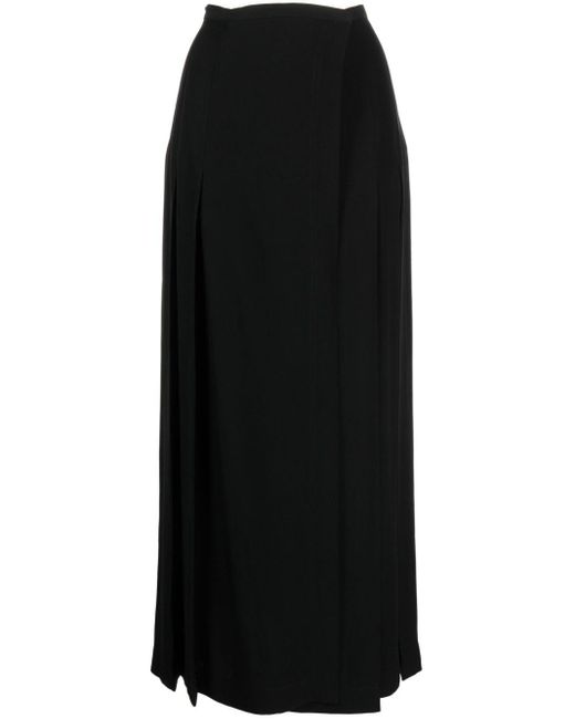 Totême  Black Wrap-around maxi skirt