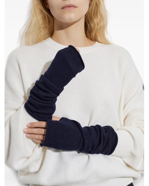 Lisa Yang Blue Aspen Fingerless Gloves