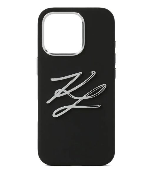 Karl Lagerfeld ロゴ Iphone 16 Pro ケース Black