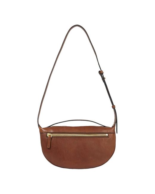 The Bridge White Leather Crossbody Bag