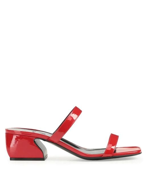 Sergio Rossi Red Si Rossi 45Mm Leather Sandals