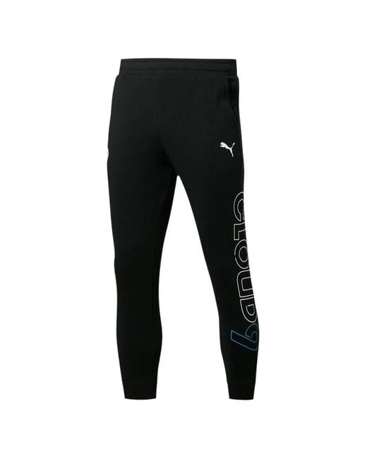 PUMA Black Logo-Detail Track Pants for men