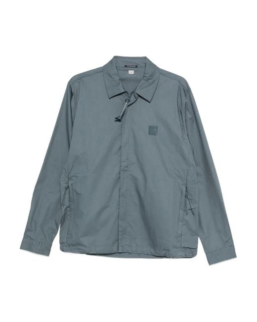 C P Company Blue Pocket Zip-Fastening Jacket for men
