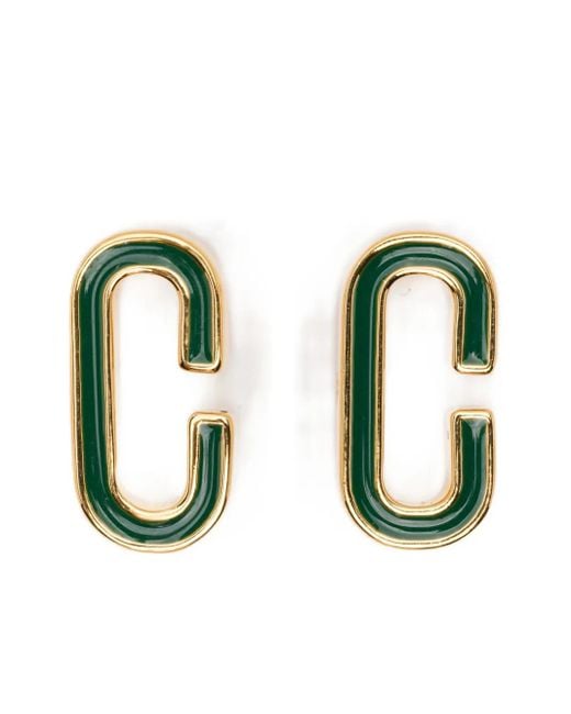 Casablanca Green Enamelled Earrings