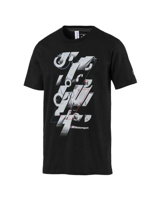 PUMA Black Bmw Motorsport Graphic-Print T-Shirt for men