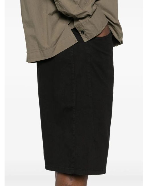 Andrea Ya'aqov Black Wide-Leg Bermuda Shorts for men