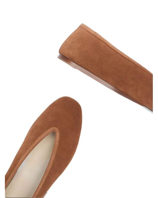 Le Monde Beryl Brown Suede Slippers