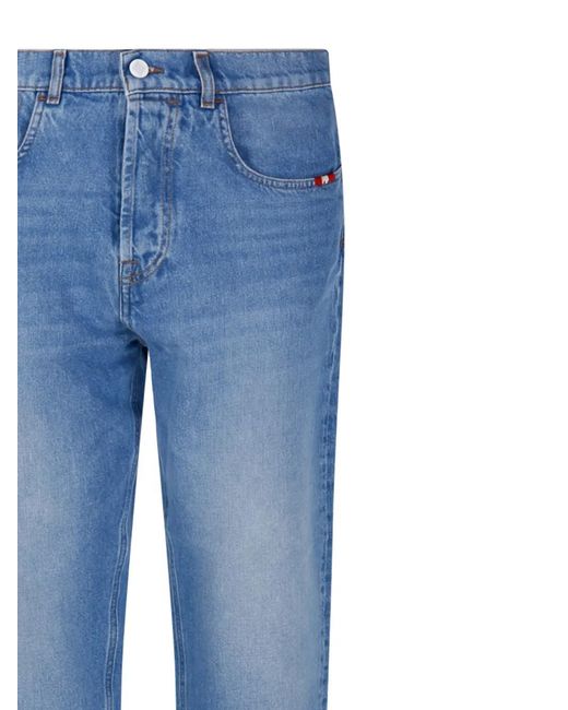AMISH Blue Button-Fastening Five-Pockets Jeans for men