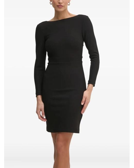 Marciano Black Celia beaded open-back mini dress