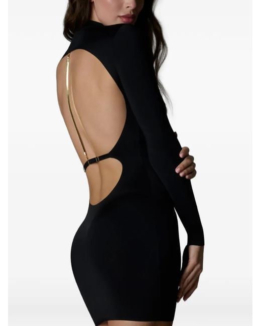 Maison Close Black Open Back Jewellery Dress