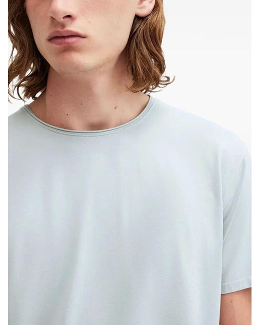 AllSaints Gray Bodega Raw-Edge T-Shirt for men