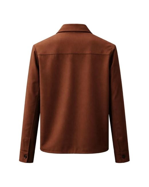 Franzese Collection Brown Surchemise Stefano De Martino À Poche Poitrine for men