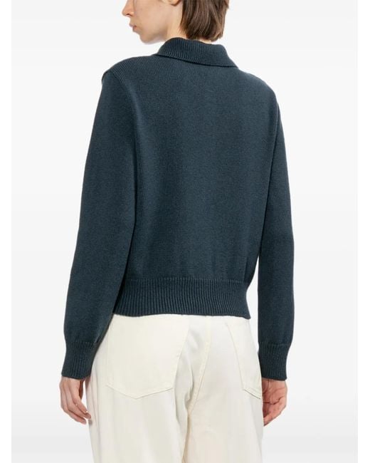 A.P.C. Blue Cardigan À Boutonnière