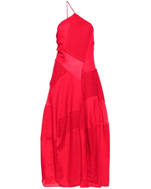 Cult Gaia Midi-jurk Met Patchwork in het Red