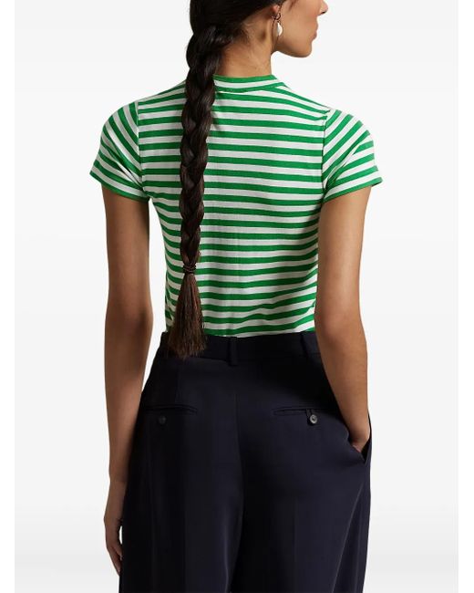 Polo Ralph Lauren Green Striped Crew-Neck T-Shirt