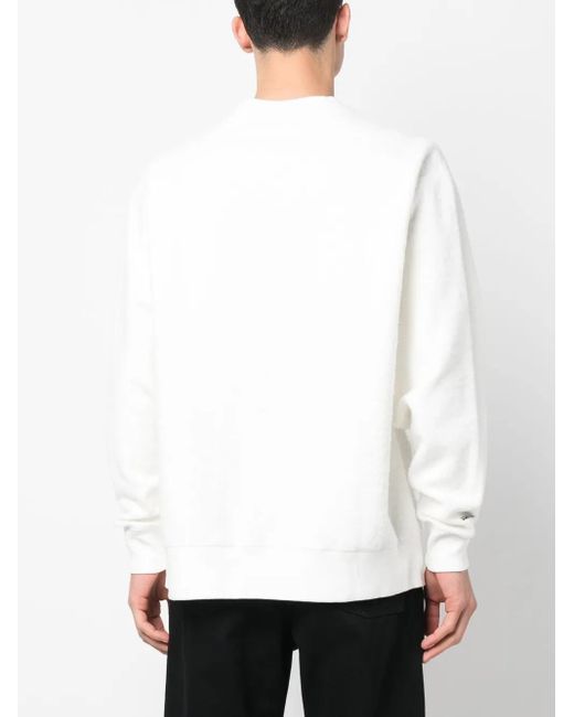 Ambush White Logo-Print Long Sleeves Sweatshirt