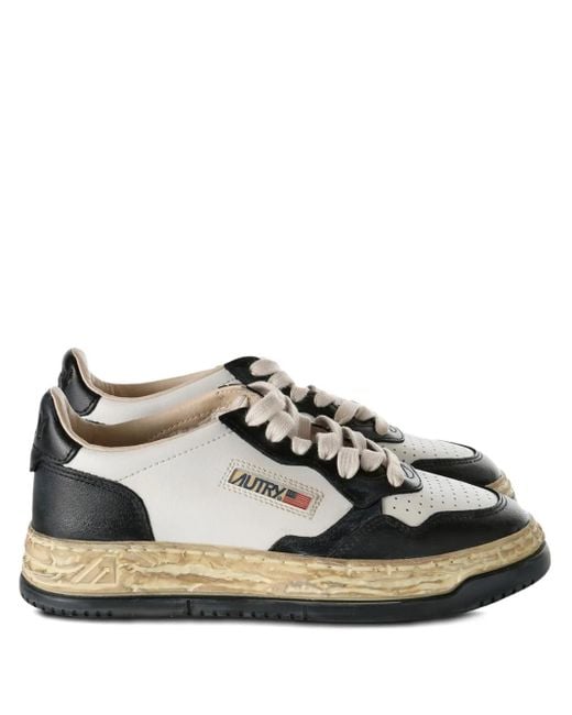 Maison Mihara Yasuhiro Black X Autry Leather-Panelled Platform Sneakers