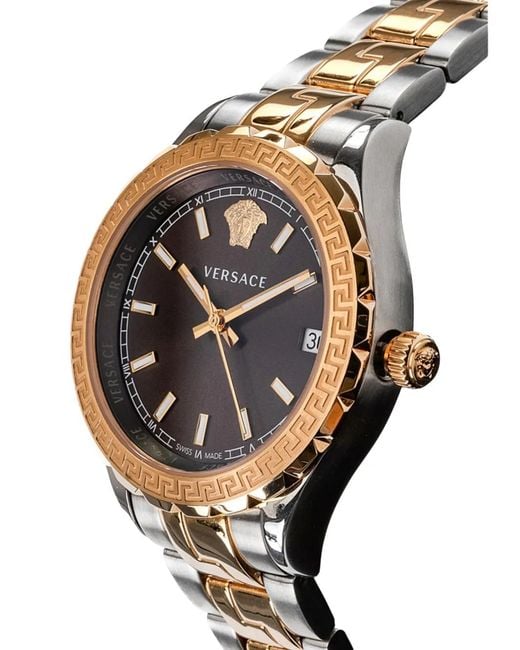 Versace Metallic Greca Logo 35Mm Watch