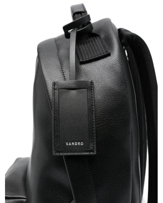 Zaino Con Zip E Logo di Sandro in Black da Uomo