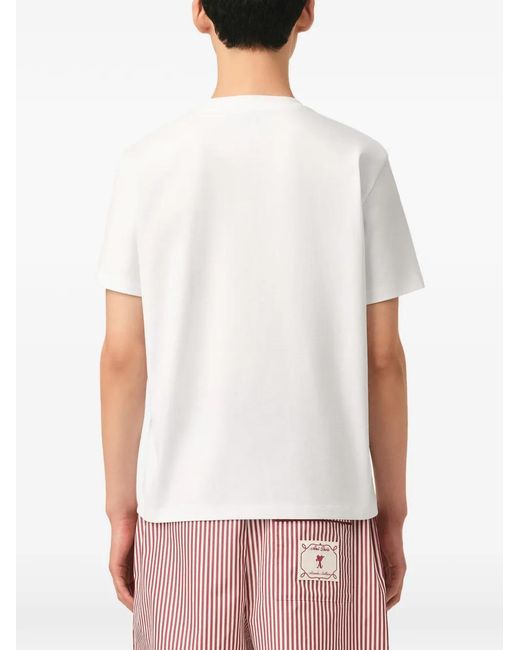 AMI White Cotton T-Shirt for men