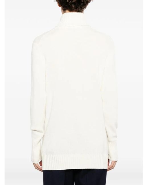 N.Peal Cashmere White Brompton Jumper for men