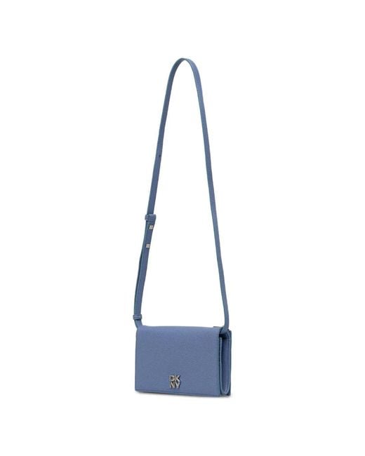 DKNY Blue Logo-Plaque Wallet