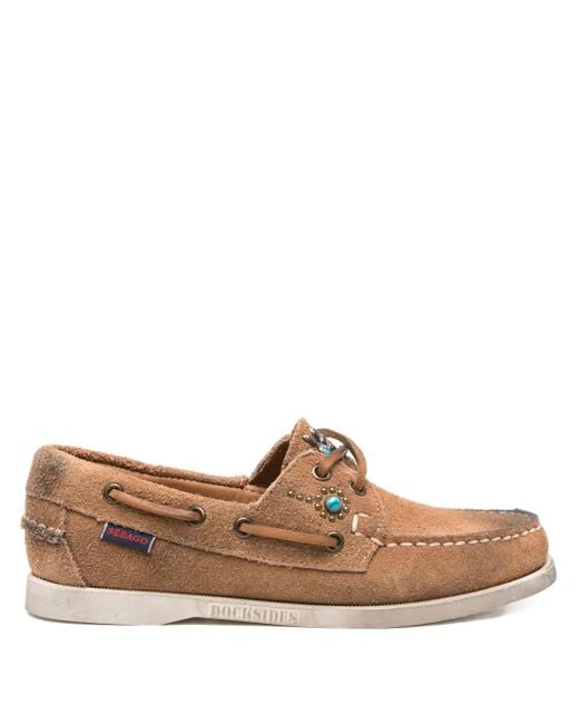 Sebago Brown Loafer aus Wildleder