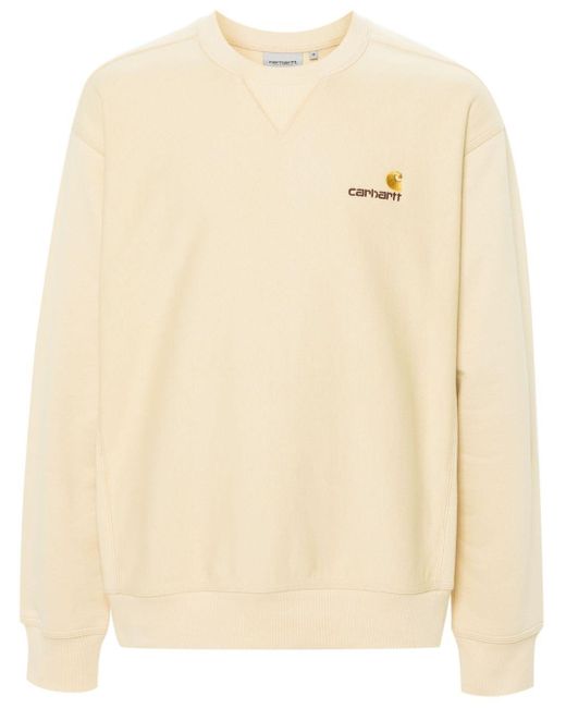 Carhartt Natural Logo-embroidered Cotton-blend Sweatshirt for men