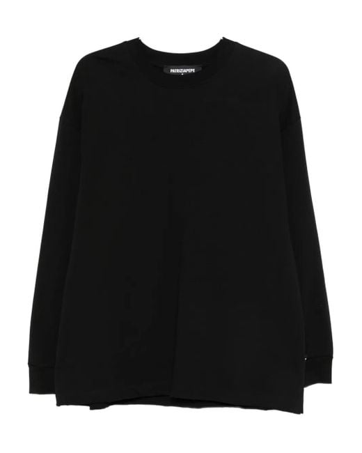 Patrizia Pepe Black Cotton Sweatshirt for men