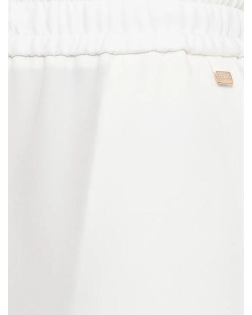 Herno White Pantalon Palazzo À Lien De Resserrage