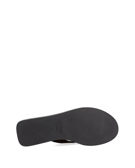 Gant White Tongs En Daim