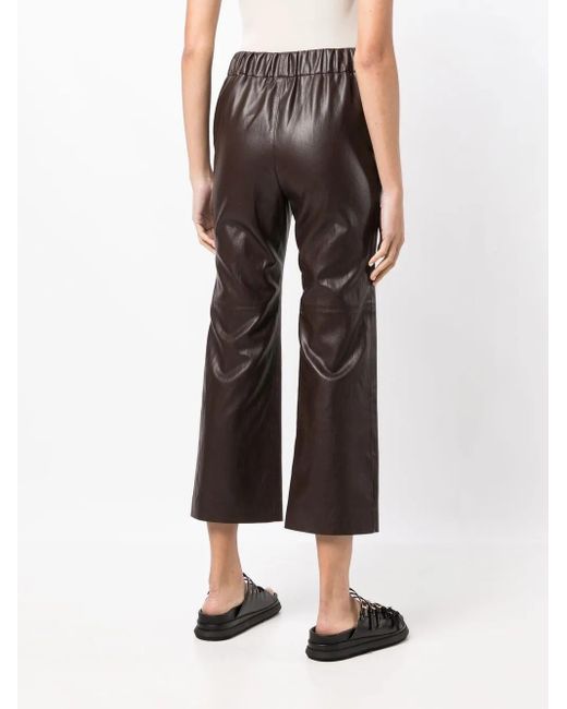 Goen.J Gray High Waist Cropped Trousers