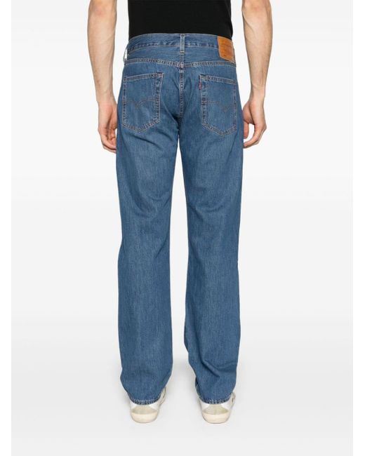 Levi's Blue 501 Mid-rise Straight-leg Jeans for men