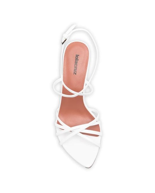 Lola Cruz White Raquelle Sandals