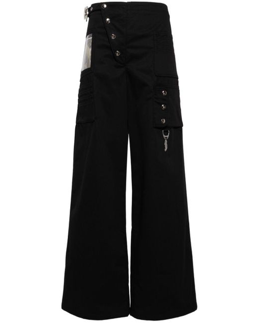 Chopova Lowena Black High-waisted Wide-leg Trousers