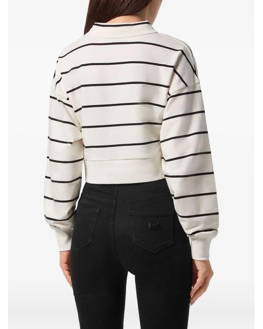 Philipp Plein Gray Cotton Polo Top