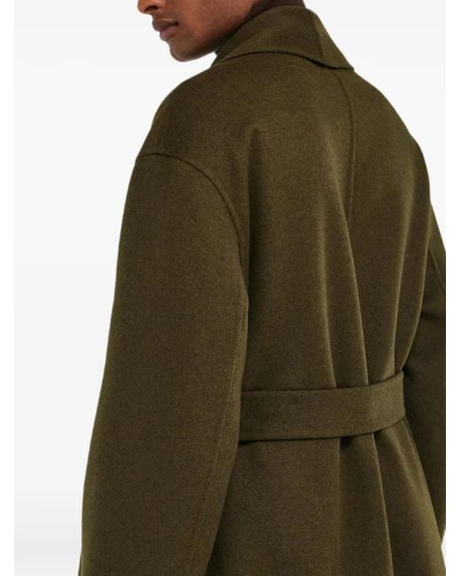 Ferragamo Green Double Breasted Coat for men