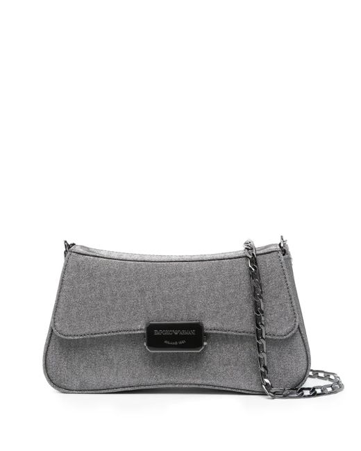Emporio Armani Schoudertas Met Logopatch in het Gray