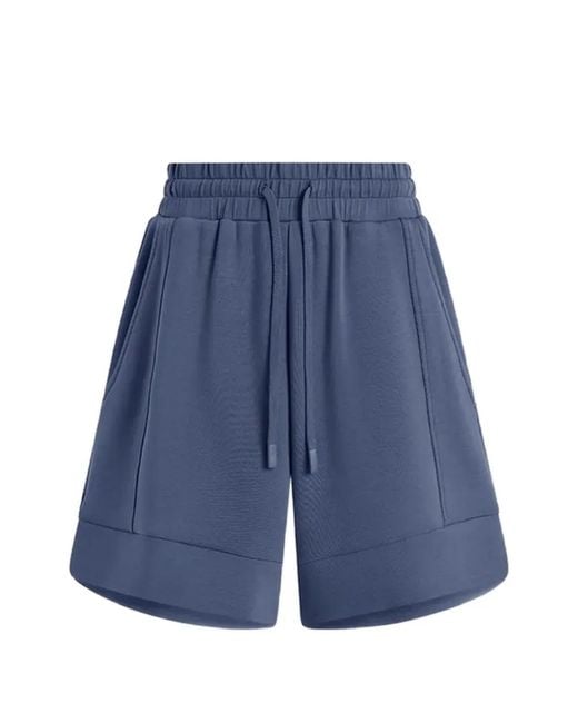Varley Blue High Rise Shorts