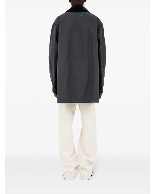 Maison Margiela Black Button-Front Cotton Jacket for men