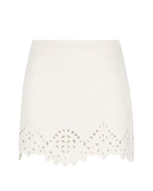 Isabel Marant White Short Skirt