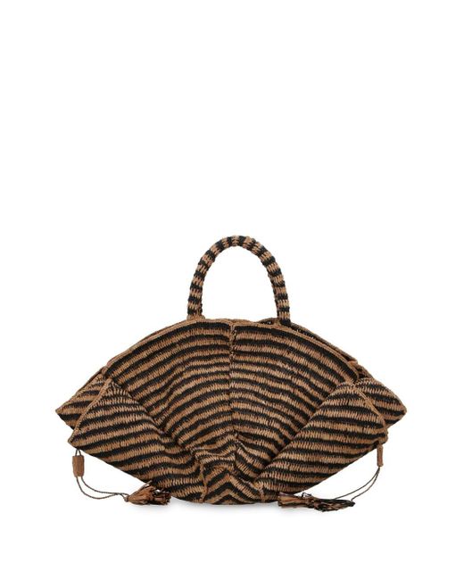 MADE FOR A WOMAN Brown Large Coquillage Tote Bag