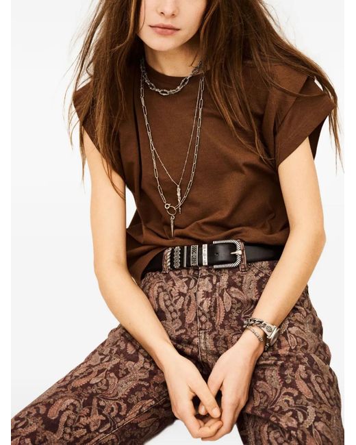 Ba&sh Brown Pio T-Shirt