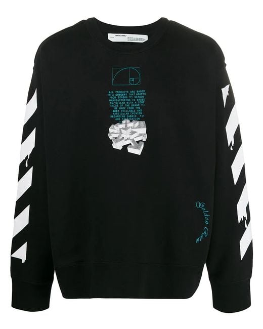 Off-White c/o Virgil Abloh Black Dripping Arrows Sweatshirt for men