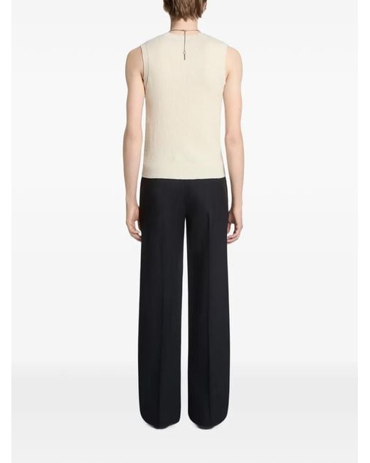 Dries Van Noten Gray Jacquard Wool Sweater for men