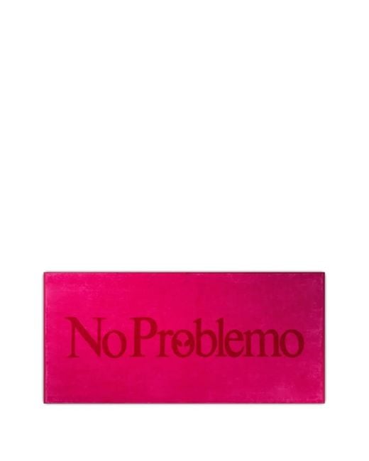 No Problemo Pink Logo Beach Towel for men