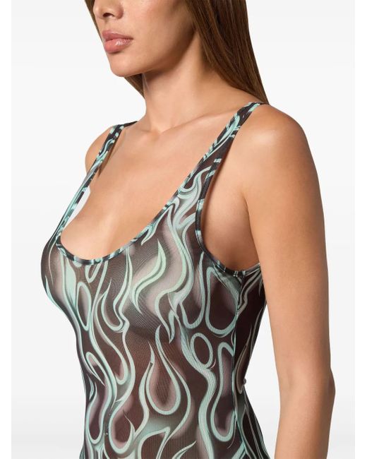 Robe Flame Philipp Plein en coloris Green